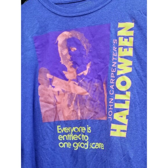 Michael Myers John Carpenter's Halloween Horror Movie T-Shirt Purple Size 3XL - Picture 2 of 4